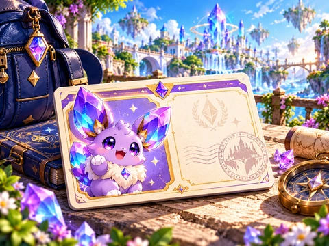 Ethchu Crystal Passport resting beside the Etherwild harbor